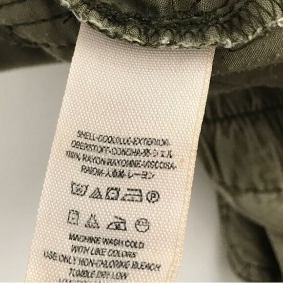 Free People Green Crop Belt Cargo Pants Size 2 Boho Excellent Condition No Flaws - Picture 5 of 11